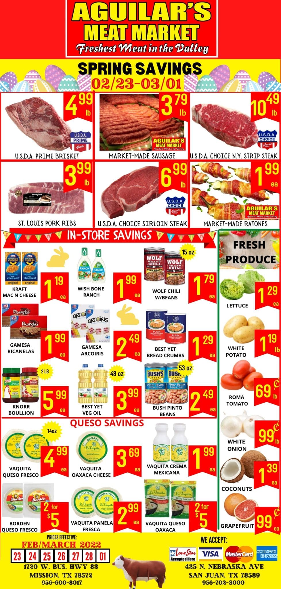 Aguilar's Meat Market Weekly Specials