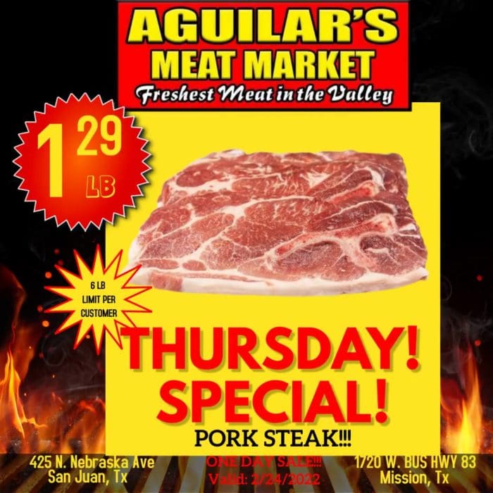 Aguilar's Meat Market Weekly Specials
