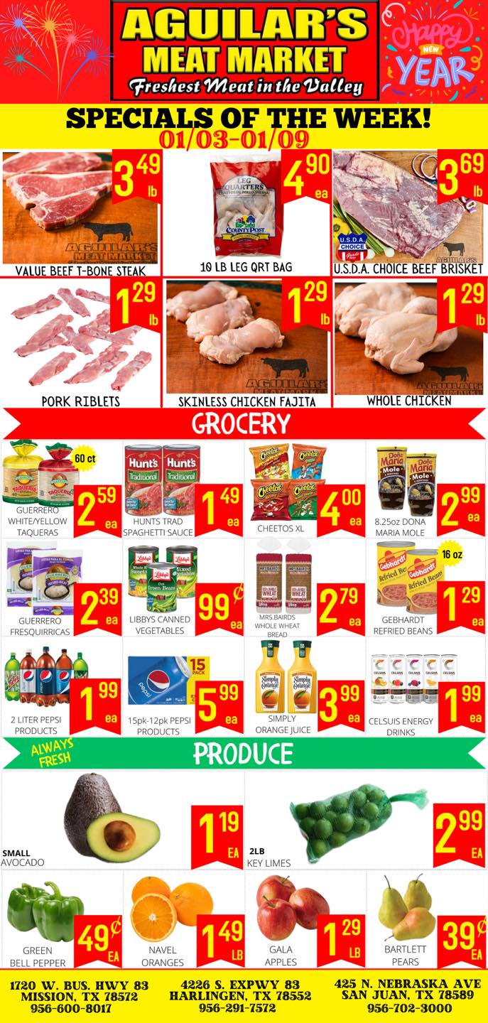 Weekly Specials Aguilar's Meat Market
